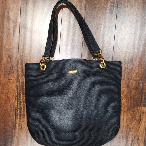 ERIC JAVITS TOTE BAG. RAFFIA BAG, STRAW BAG EUC - Picture 2 of 12